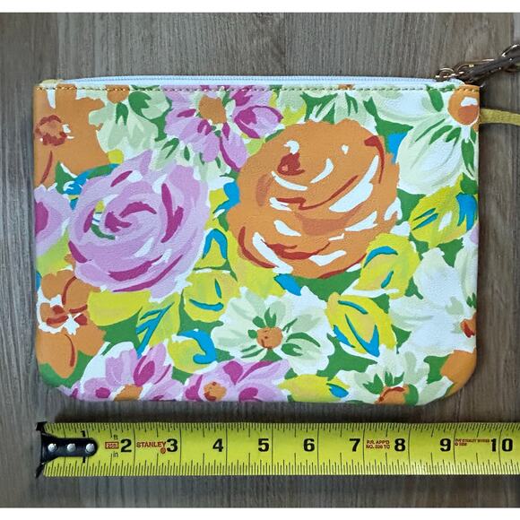 Anne Klein Flowered Zip Top Wristlet - Picture 6 of 6